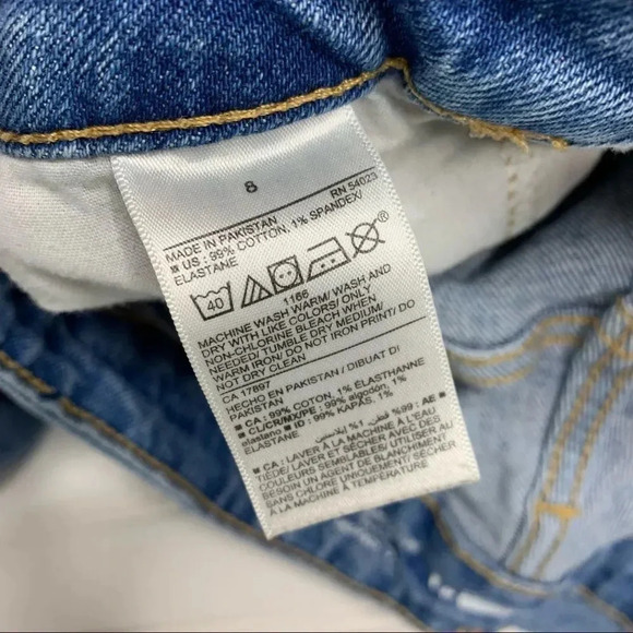 Old Navy High-Waisted O.G. Straight Leg Ripped Jeans Baggy Fit - Picture 5 of 9